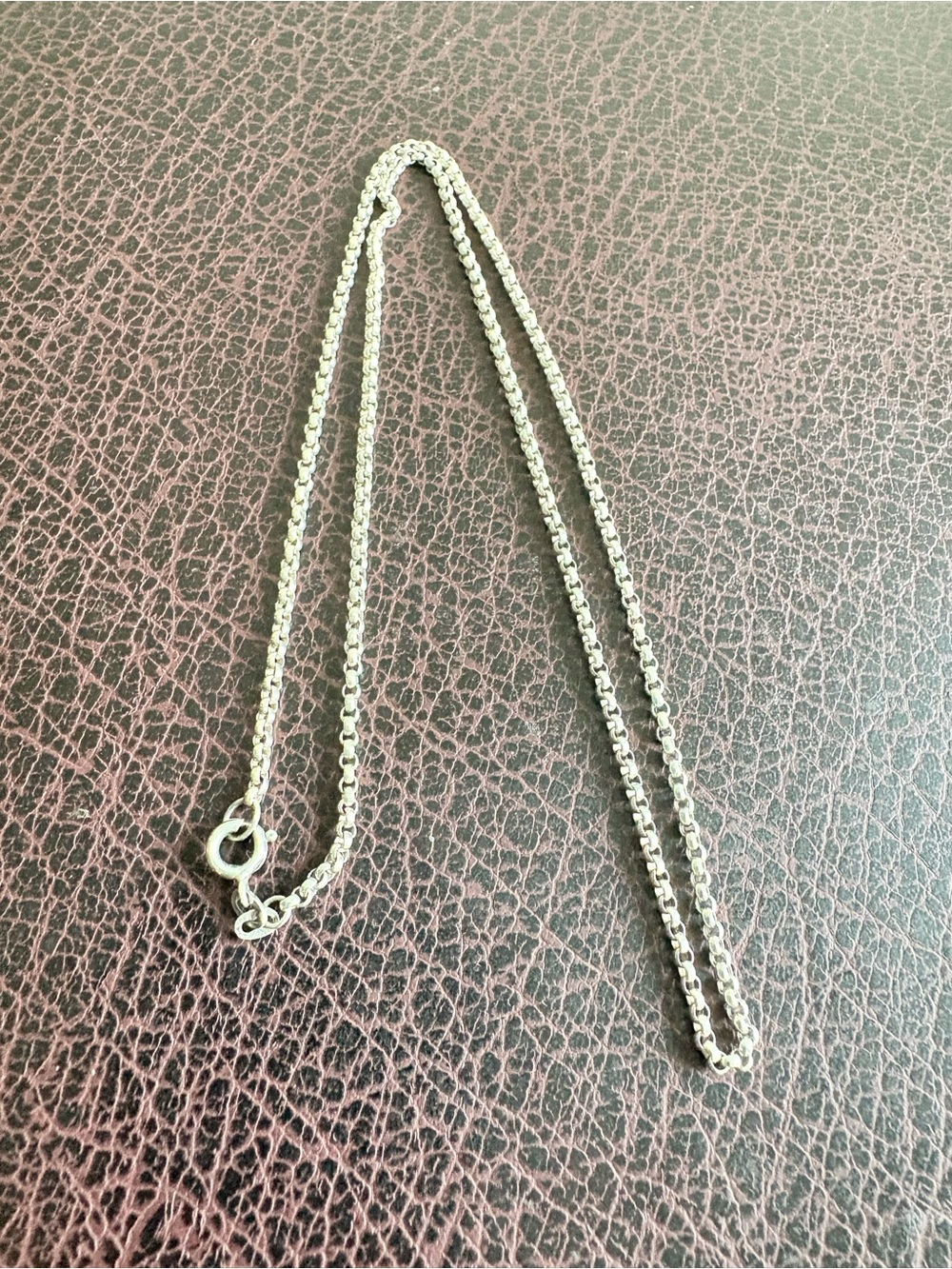 Sterling Silver Box Chain Necklace - Silver
